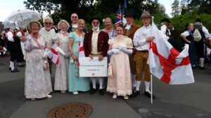 Galliard English Folk dancers in Regency costume